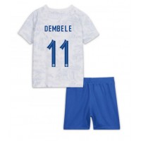 Francúzsko Ousmane Dembele #11 Vonkajší Detský futbalový dres MS 2022 Krátky Rukáv (+ trenírky)